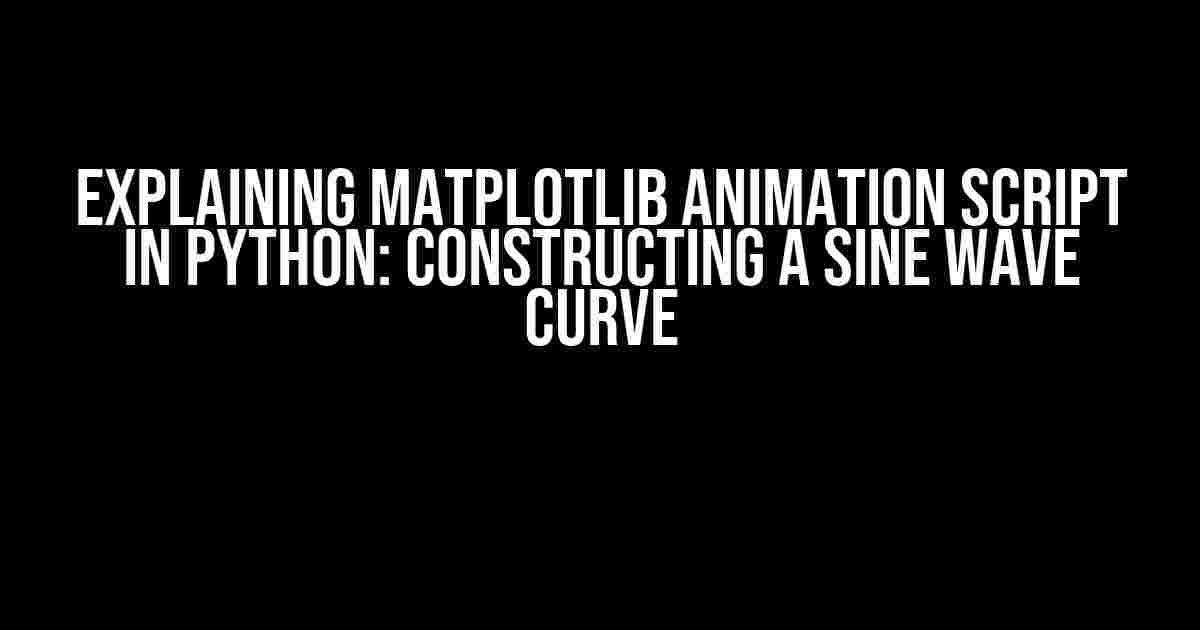 Explaining Matplotlib Animation Script in Python: Constructing a Sine Wave Curve