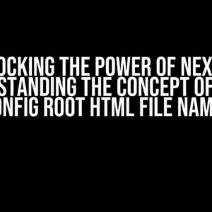 Unlocking the Power of Next.js: Understanding the Concept of “Next Config Root HTML File Name”