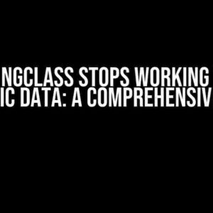 Why ngClass Stops Working with Dynamic Data: A Comprehensive Guide